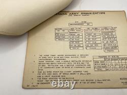 1944 Seconde Guerre mondiale Camp Ritchie Boys Organisation de l’armée allemande 22 pages MITC Renseignement