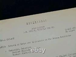 1945 Document de guerre militaire américain sur le retrait des nazis du général Eisenhower pendant la Seconde Guerre mondiale