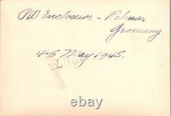 1945 Rehna Allemagne enclos de prisonniers de guerre allemands de la Seconde Guerre mondiale armée PETITE PHOTO VINTAGE