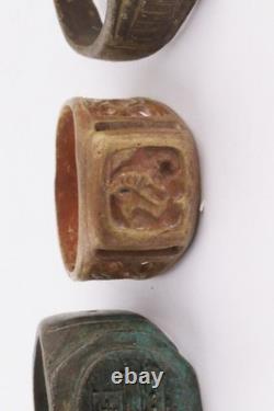 3 pcs Tank WW2 Allemand anneau WWII Armée Allemande Wehrmacht 1943 Force blindée Panzer