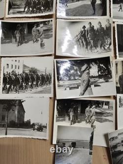 50 Photos Originales de l'Armée Allemande de la WWII Parade de Panzer à Meiningen Sächsischer Hof WOW