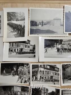 50 Photos Originales de l'Armée Allemande de la WWII Parade de Panzer à Meiningen Sächsischer Hof WOW
