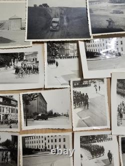 50 Photos Originales de l'Armée Allemande de la WWII Parade de Panzer à Meiningen Sächsischer Hof WOW