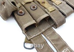 ARMÉE ALLEMANDE WW2 WWII REPRO AFRIKAKORPS Pochettes de munitions de 9 mm pour 6 chargeurs vieillis inv #E26