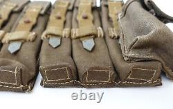 ARMÉE ALLEMANDE WW2 WWII REPRO AFRIKAKORPS Pochettes de munitions de 9 mm pour 6 chargeurs vieillis inv #E26