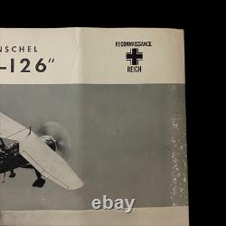 Affiche d'identification de la formation W. E. F. T. U. P. de la reconnaissance de l'armée allemande Henschel Hs-126 en 1944 pendant la Seconde Guerre mondiale