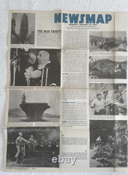 Affiche murale vintage NEWSMAP de la Seconde Guerre mondiale UNIFORMES DE L'ARMÉE ALLEMANDE 24 janvier 1944 #40F