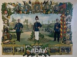 Affiche originale du service de l'armée impériale allemande de 1906