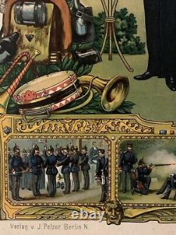 Affiche originale du service de l'armée impériale allemande de 1906