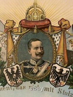 Affiche originale du service de l'armée impériale allemande de 1906