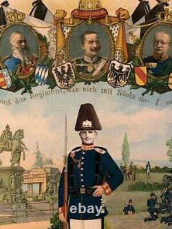 Affiche originale du service de l'armée impériale allemande de 1906