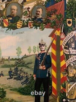 Affiche originale du service de l'armée impériale allemande de 1906