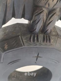 Aigle de l'Armée Allemande de la Seconde Guerre mondiale en bois sculpté