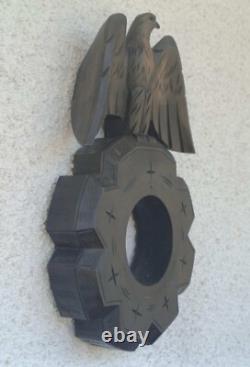 Aigle de l'Armée Allemande de la Seconde Guerre mondiale en bois sculpté