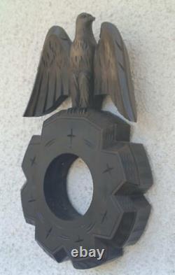 Aigle de l'Armée Allemande de la Seconde Guerre mondiale en bois sculpté