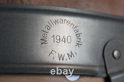 Allemand Army Ww2 M35 M40 M42 Casque Liner 1940 Sz 66/59+chinstrap