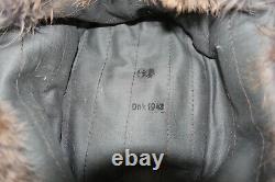 Allemand Army Ww2 Repro East Front Real Rabit Fur Ushanka Hat Dnk 1943 Sz61 7 5/8