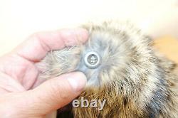 Allemand Army Ww2 Repro East Front Real Rabit Fur Ushanka Hat Sz60 7 1/2