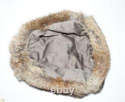 Allemand Army Ww2 Repro East Front Real Rabit Fur Ushanka Hat Sz61 7 5/8