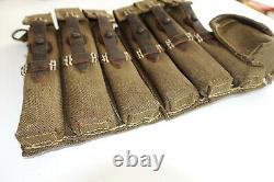 Allemand Army Ww2 Wwii Repro Pochettes De 9mm Ammo Pour 6 Mags Aged Inv #bc