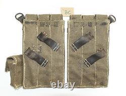 Allemand Army Ww2 Wwii Repro Pochettes De 9mm Ammo Pour 6 Mags Aged Inv #bc