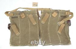 Allemand Army Wwii Repro Kurtz 8mm Ammo Pouches Aged Renforced Sangle Arrière Inv#e22