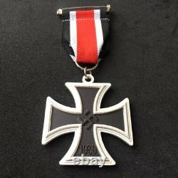 Allemand Iron Cross 1939 Medal Ribbon Militaire Ww2 2ème Classe Repro Armée Badge