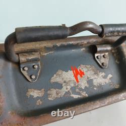 Ancienne boîte d'ammunition militaire MG34 MG42 Allemagne Boîte en métal WEHRMACHT ARMÉE Seconde Guerre mondiale WWII