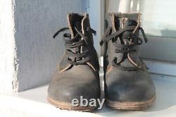 Anciennes chaussures militaires allemandes d'origine vintage de la Seconde Guerre mondiale N42