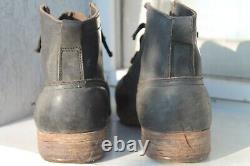 Anciennes chaussures militaires allemandes d'origine vintage de la Seconde Guerre mondiale N42