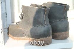 Anciennes chaussures militaires allemandes d'origine vintage de la Seconde Guerre mondiale N42