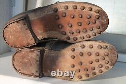 Anciennes chaussures militaires allemandes d'origine vintage de la Seconde Guerre mondiale N42