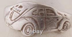 Anneau allemand de voiture Volkswagen de la Seconde Guerre mondiale WW2 Allemagne Kdf-Wagens 835 argent sterling armée