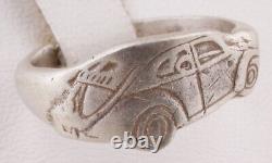 Anneau allemand de voiture Volkswagen de la Seconde Guerre mondiale WW2 Allemagne Kdf-Wagens 835 argent sterling armée