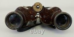 Antique Wwii Armée Allemande Dienstglas 6x30 Cnx Emil Busch Bakelite Binoculars Case