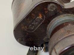 Antique Wwii Armée Allemande Dienstglas 6x30 Cnx Emil Busch Bakelite Binoculars Case