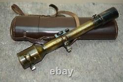 Armée Allemande Wehrmacht Ww2 Wwll Akah Vintage Sniper Scope Leather Case