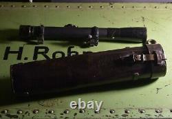 Armée Allemande Wehrmacht Ww2 Wwll Vintage Sniper Scope Leather Case