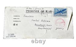 Armée allemande de la Seconde Guerre mondiale DAK POW 999 Seigmeyer pénal USA Colorado Courrier censuré RARE