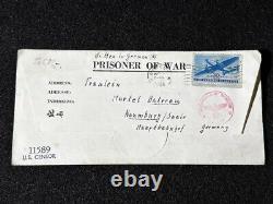 Armée allemande de la Seconde Guerre mondiale DAK POW 999 Seigmeyer pénal USA Colorado Courrier censuré RARE