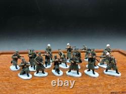 Armée allemande de la Seconde Guerre mondiale à l’échelle 1/72, bataille des Ardennes, 21 soldats assemblés et peints modèle