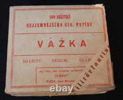 Armée allemande de la Wehrmacht de la Seconde Guerre mondiale, boîte non ouverte de papier à rouler, fabriqué en Tchécoslovaquie, RARE