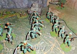 Armée allemande en plastique de 54mm peinte pour le jeu de guerre Bolt Action de la Seconde Guerre mondiale