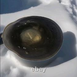 Authentique casque de combat en acier M42 de l'armée allemande Wehrmacht de la Seconde Guerre mondiale WWII