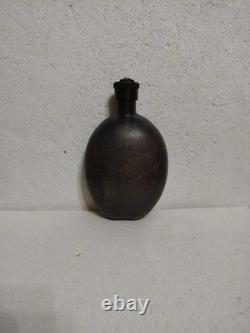 Authentique gourde tropicale en résine de bois marquée de la DAK de l’armée allemande de la Seconde Guerre mondiale, en noix de coco