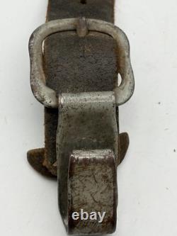 Authentiques bretelles en Y de l’armée allemande de la Seconde Guerre mondiale en cuir, à utiliser avec ceinturon, baïonnette et cadre en A