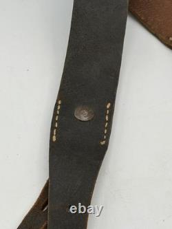 Authentiques bretelles en Y de l’armée allemande de la Seconde Guerre mondiale en cuir, à utiliser avec ceinturon, baïonnette et cadre en A