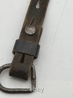 Authentiques bretelles en Y de l’armée allemande de la Seconde Guerre mondiale en cuir, à utiliser avec ceinturon, baïonnette et cadre en A