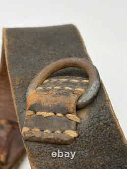 Authentiques bretelles en Y de l’armée allemande de la Seconde Guerre mondiale en cuir, à utiliser avec ceinturon, baïonnette et cadre en A