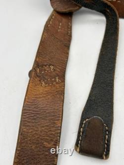 Authentiques bretelles en Y de l’armée allemande de la Seconde Guerre mondiale en cuir, à utiliser avec ceinturon, baïonnette et cadre en A
